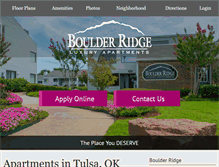 Tablet Screenshot of boulderridgeapartmentstulsa.com